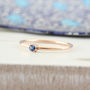 Clio 9ct Rose Gold Saphire Stack Ring, thumbnail 1 of 3