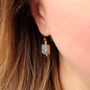 December Birthstone Tanzanite Vermeil Earrings, thumbnail 1 of 4