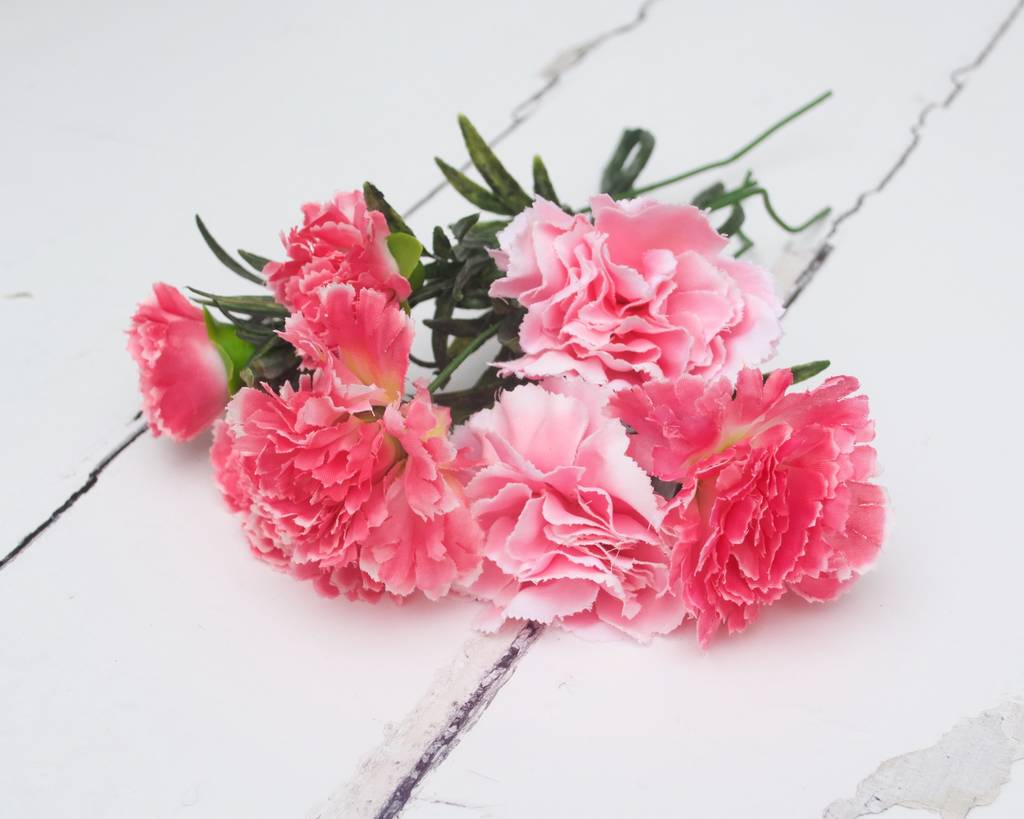 pink faux flower carnation bouquet by abigail bryans designs ...