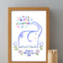 Personalised Child's Christening Name Print, thumbnail 3 of 3