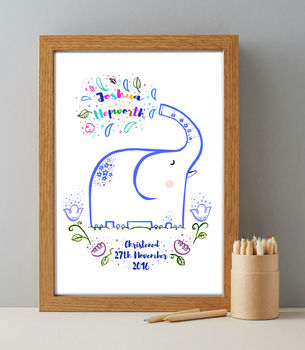 Personalised Child's Christening Name Print, 3 of 3