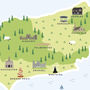 Map Of West Sussex Print, thumbnail 2 of 2