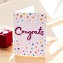 Colourful Congrats Celebration Card Confetti Design, thumbnail 2 of 2