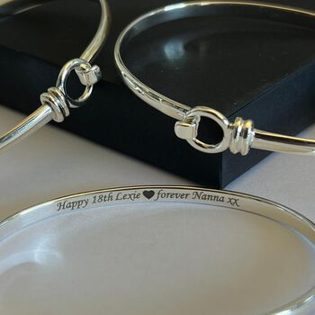 Personalised Jewelry Gift Silver Bracelet Bangle, 2 of 8