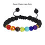 Chakra Lava Rock Adjustable Bracelet Gift For Her And Him Turquoise Bracelet, thumbnail 1 of 8
