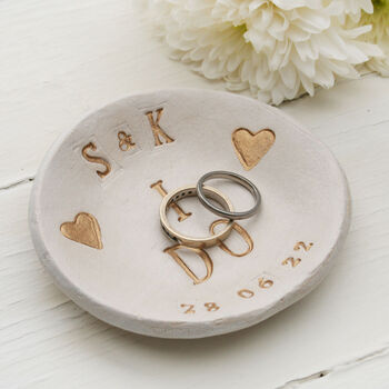 Personalised 'I Do' Wedding Ring Dish, 2 of 4