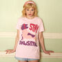 Stay Pawsitive Women's Dog Slogan T Shirt, thumbnail 3 of 5