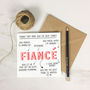 Personalised 'Things That Make You Fiancé' Card, thumbnail 3 of 4
