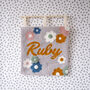 Personalised Daisy Floral Punchneedle Wall Art, thumbnail 2 of 4