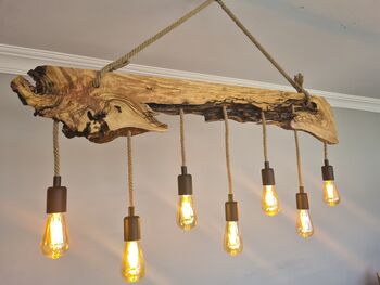 Olive Wood Light Fixture, 6 of 6