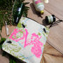 Personalised Love Print Canvas Wash Bag, thumbnail 1 of 3