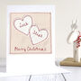 Personalised Hearts Christmas Card For Him, Her, Couple, thumbnail 1 of 12