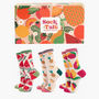 Tropical Fruit Colourful Bamboo Socks Gift Box, thumbnail 1 of 4