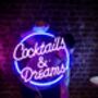 'Cocktails And Dreams' Neon Sign, thumbnail 2 of 5