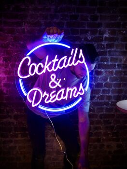 'Cocktails And Dreams' Neon Sign, 2 of 5