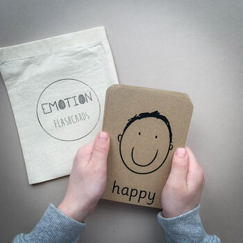 Emotion Flashcards With Organic Cotton Bag, 3 of 6