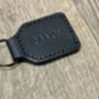 Personalised Leather Keyring, Black, thumbnail 4 of 7