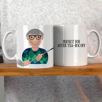 Personalised Golf Gift Mug For Him, 2 of 6