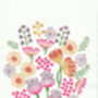 Summertime Floral Wood Block Print Three Colour Options, thumbnail 4 of 6
