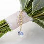 Something Blue Pearl Initial Bouquet Charm, thumbnail 6 of 9