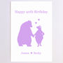 Personalised Bears In Love Birthday Card, thumbnail 4 of 7