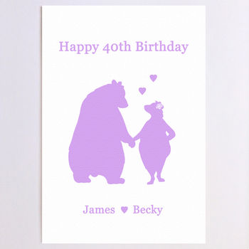 Personalised Bears In Love Birthday Card, 4 of 7
