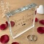 Personalised Wedding Script Text Crystal Token, thumbnail 2 of 8
