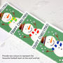 Grandchildren Snowman Football Christmas Card, thumbnail 4 of 8