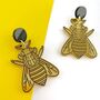 Acrylic Bee Earrings, thumbnail 6 of 7