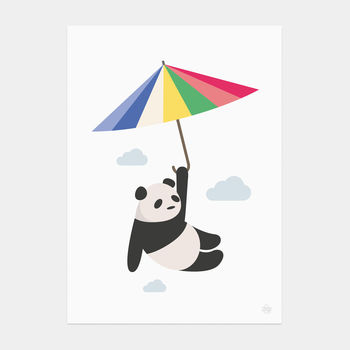 Mr Panda Parasol Print, 4 of 4