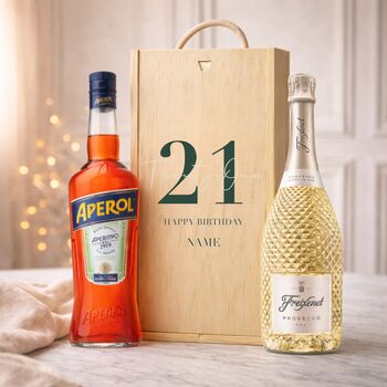 Personalised 21st Birthday Aperitif Gift Set With Custom Lid, 2 of 11