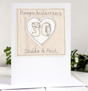 Personalised 30th Wedding Anniversary Card By Milly And Pip Gifts And ...