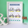 Personalised Cycling Family Print, thumbnail 1 of 12