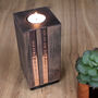 Personalised Wood And Copper Candle Holder, thumbnail 9 of 11
