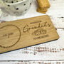Personalised Oak Coaster Tray For Cookies Grandad Dad Gift, thumbnail 5 of 6