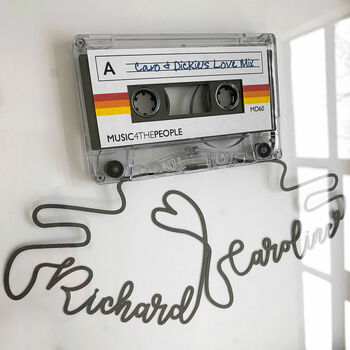 Framed Personalised Cassette Mixtape Art Papercut, 5 of 6