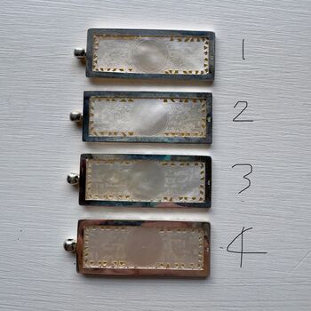 Large Mother Of Pearl Sterling Silver Necklace, 4 of 5