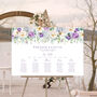 Wedding Table Plan Purple And White Floral, thumbnail 2 of 6