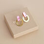 Handcrafted Brass And Acrylic Stud Earrings, thumbnail 2 of 8