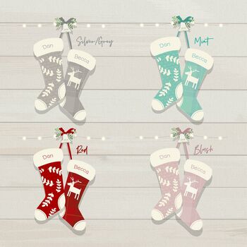 Baby's 1st Christmas Stocking Personalised A4 Print, 2 of 3