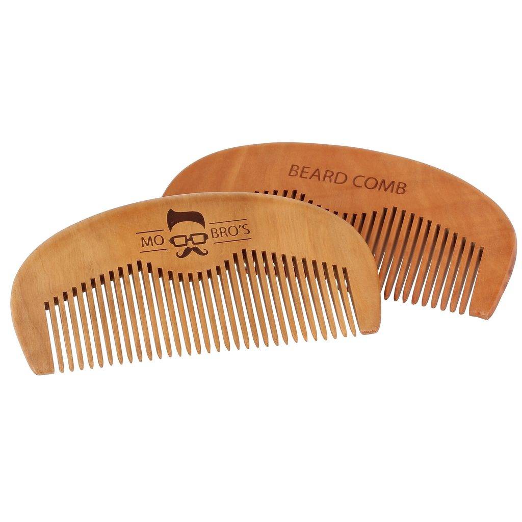wooden beard comb by mo bro's premium beard care