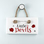 Personalised Halloween Little Devils Sign, thumbnail 2 of 6