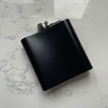 Personalised Stainless Steel Drinks Hip Flask, 3 of 4