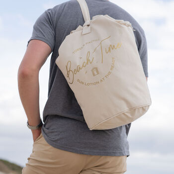 Personalised Organic Beach Duffle Bag, 5 of 8