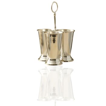 Solid Silver Triple Cup Cutlery Holder, 2 of 2