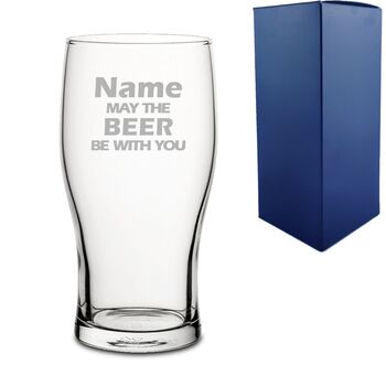Personalised May The Drink Be With You Pint Glass, 5 of 5