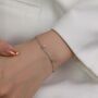 Emerald Green Or Clear Cz Dangle Bracelet, thumbnail 5 of 12