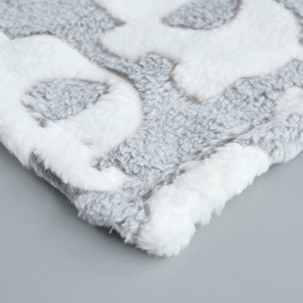 Personalised Unisex Grey Elephant Baby Blanket By KEEDD