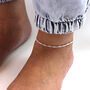 Sterling Silver Snake Bead Twist Anklet, thumbnail 1 of 6