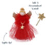 Small Light Up Red Angel Christmas Tree Topper, thumbnail 1 of 8